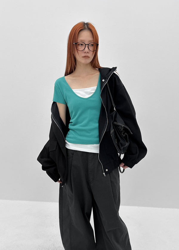 Parua High-neck Hooded Field Jacket