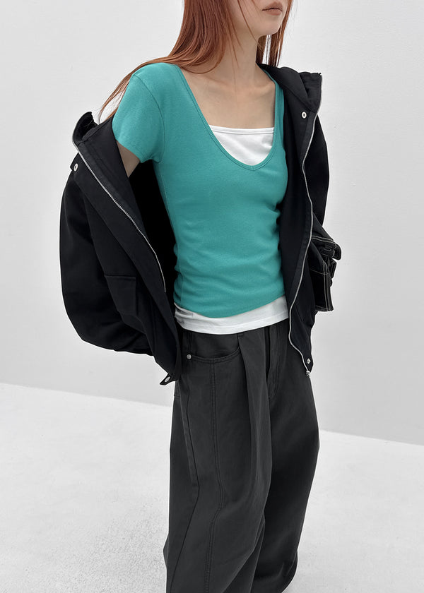 Parua High-neck Hooded Field Jacket