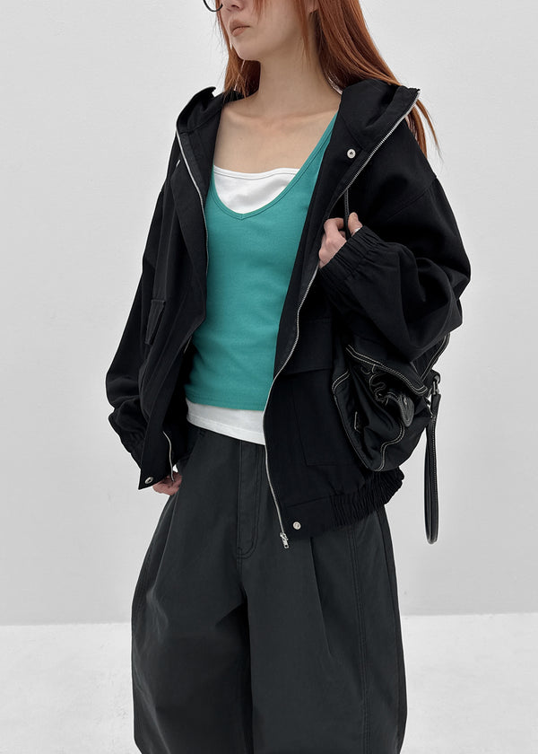 Parua High-neck Hooded Field Jacket