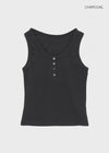 Dent Button U-neck Sleeveless
