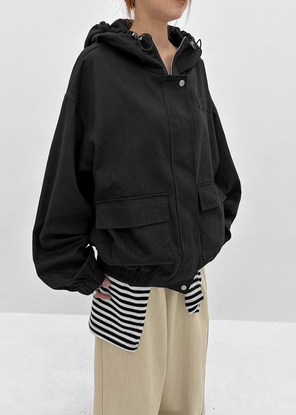 Parua High-neck Hooded Field Jacket