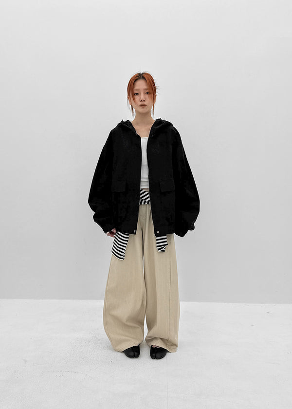 Parua High-neck Hooded Field Jacket