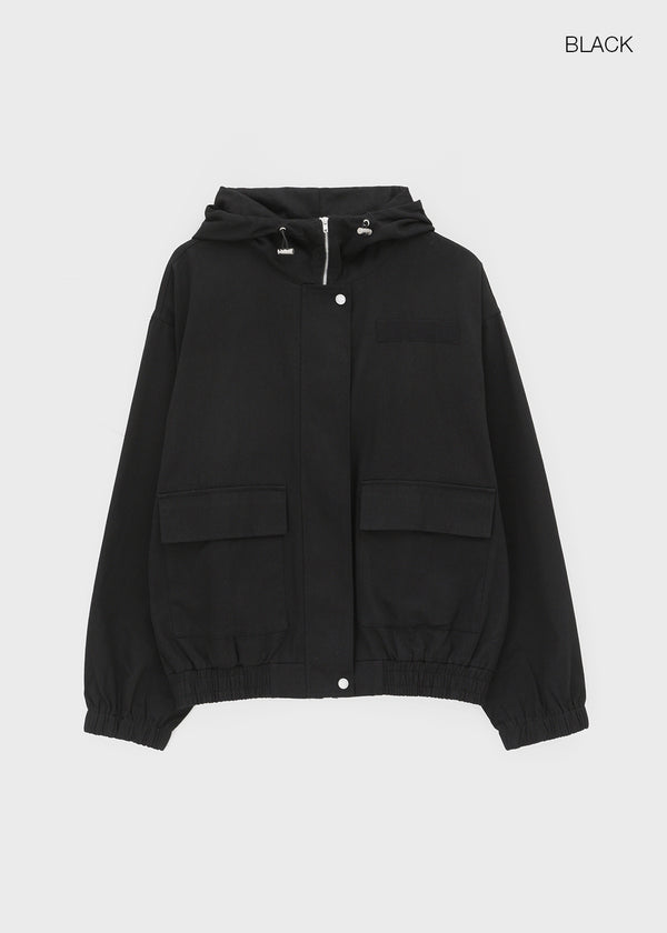 Parua High-neck Hooded Field Jacket