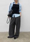 Kojina Wide Pintuck Slacks