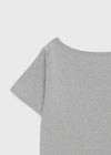 Posiku Unbalanced Off-shoulder Short Sleeve Tee