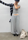 Pju Striped Round Knit Cardigan