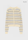 Pju Striped Round Knit Cardigan