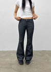 Lizette Non-faded Back Pocket Raw Denim Bootcut Pants