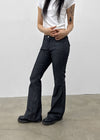Lizette Non-faded Back Pocket Raw Denim Bootcut Pants
