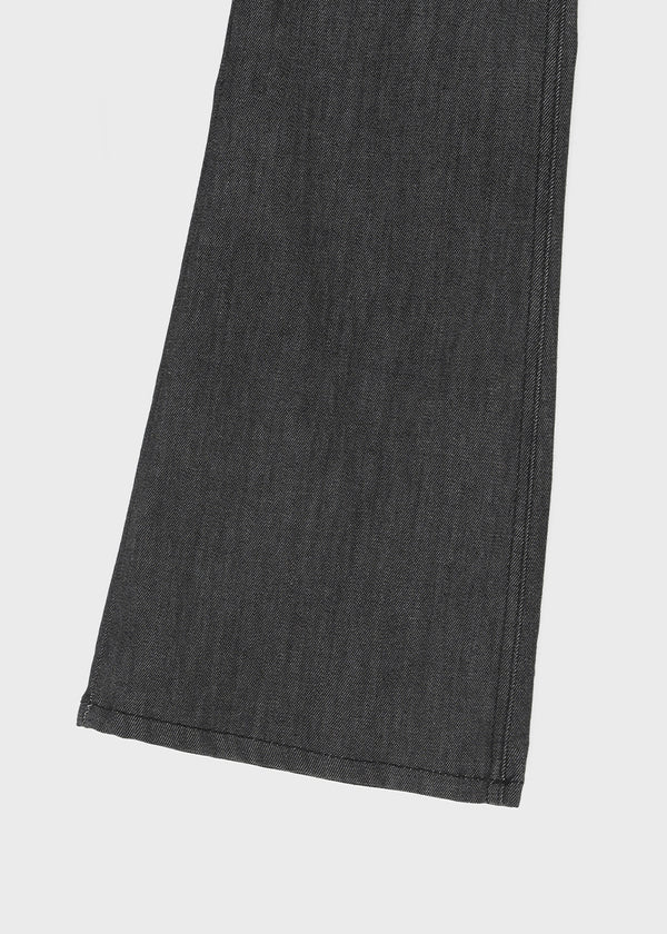 Lizette Non-faded Back Pocket Raw Denim Bootcut Pants