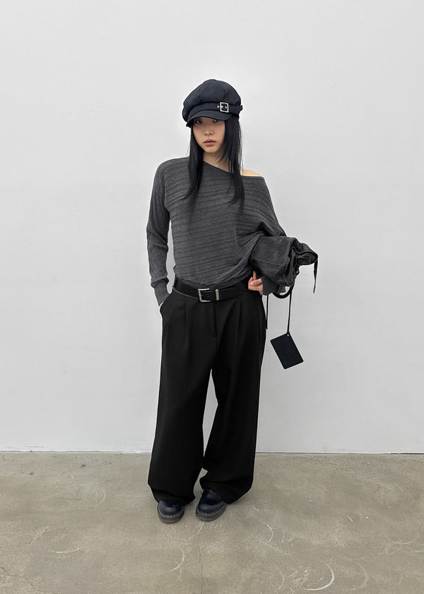 Kojina Wide Pintuck Slacks