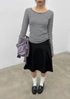 Luano Striped Round Neck Long Sleeve T-shirt