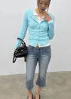 Byar See-through Round Knit Cardigan