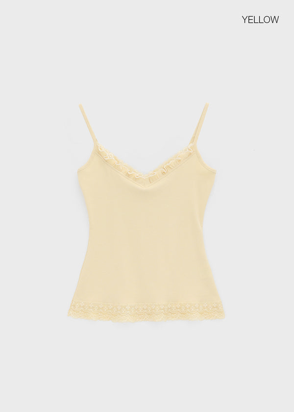 Pomerin Lace Layered Sleeveless Top