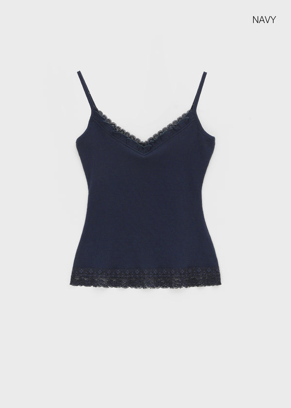 Pomerin Lace Layered Sleeveless Top