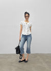Chongnut Washed Denim Capri Pants