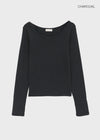 Luano Striped Round Neck Long Sleeve T-shirt