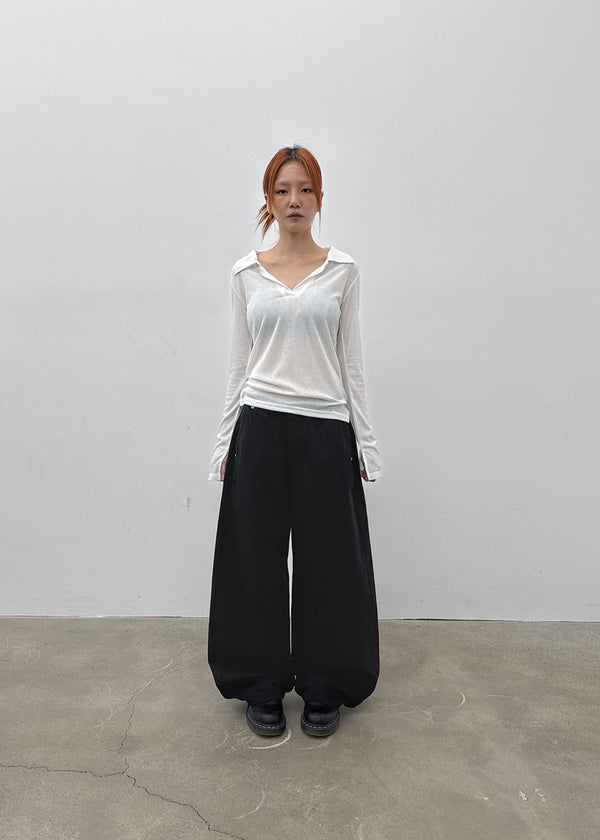 Beniron Slim Collared Long Sleeve Tee