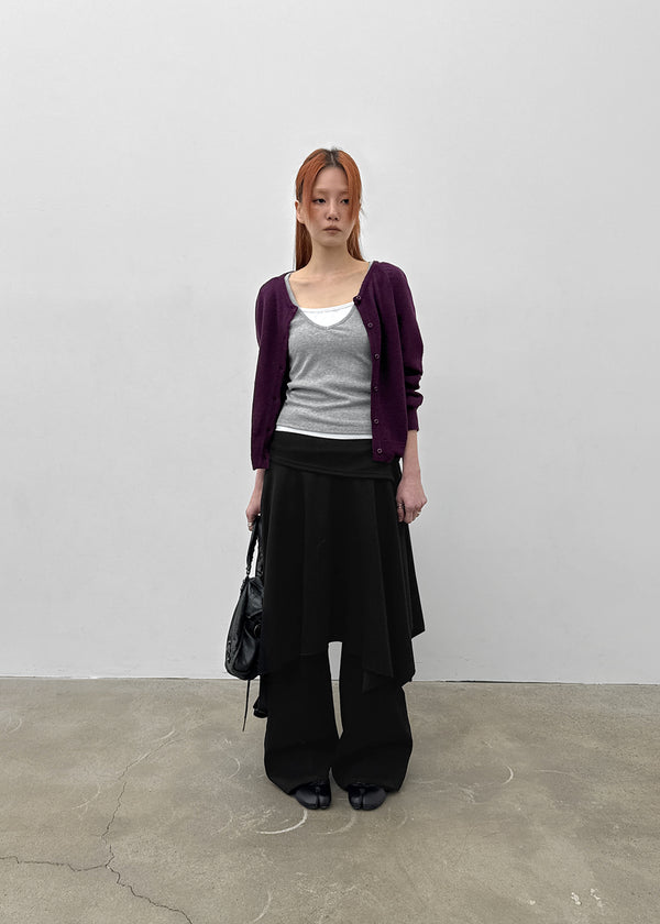 Hurit Mohair Round Knit Cardigan