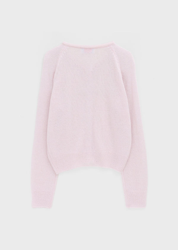 Hurit Mohair Round Knit Cardigan