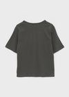 Bencals Washed Cotton V-neck Short Sleeve Tee