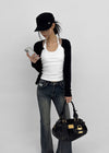 Naring See-through Round Neck Cardigan