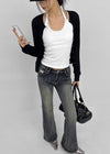 Ratton Low-waist Catwash Bootcut Denim Pants