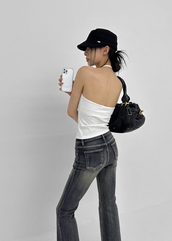 Ratton Low-waist Catwash Bootcut Denim Pants