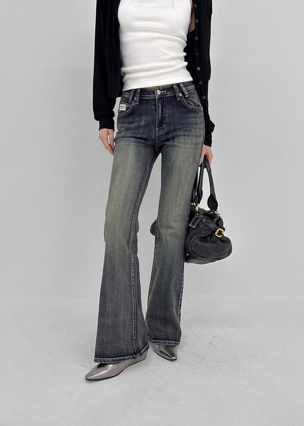 Ratton Low-waist Catwash Bootcut Denim Pants