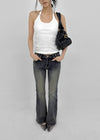 Ratton Low-waist Catwash Bootcut Denim Pants