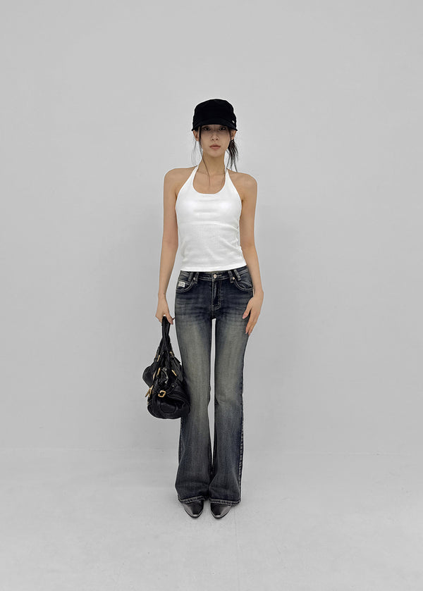 Ratton Low-waist Catwash Bootcut Denim Pants