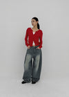 Dession Bijou Semi-balloon Wide Denim Pants