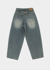 Dession Bijou Semi-balloon Wide Denim Pants