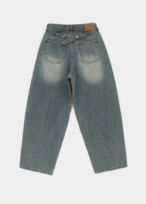 Dession Bijou Semi-balloon Wide Denim Pants