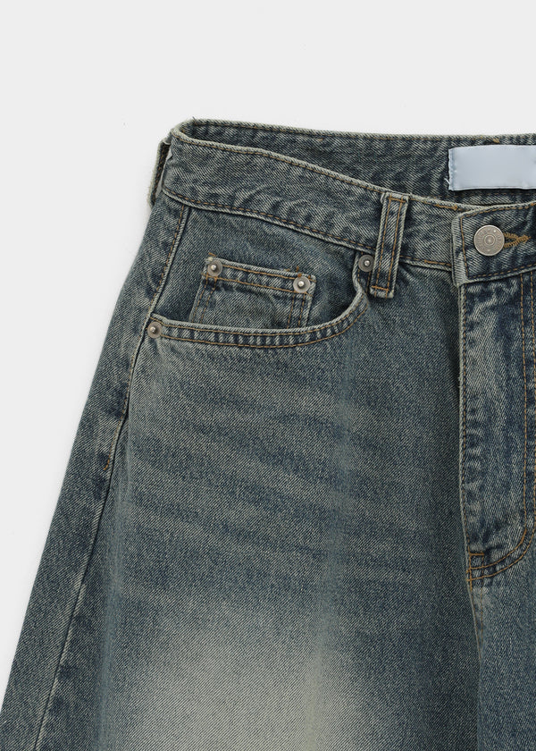 Dession Bijou Semi-balloon Wide Denim Pants