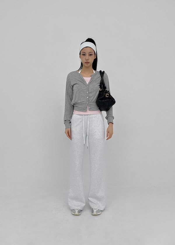 Naring See-through Round Neck Cardigan