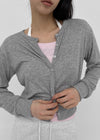 Naring See-through Round Neck Cardigan