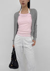 Naring See-through Round Neck Cardigan