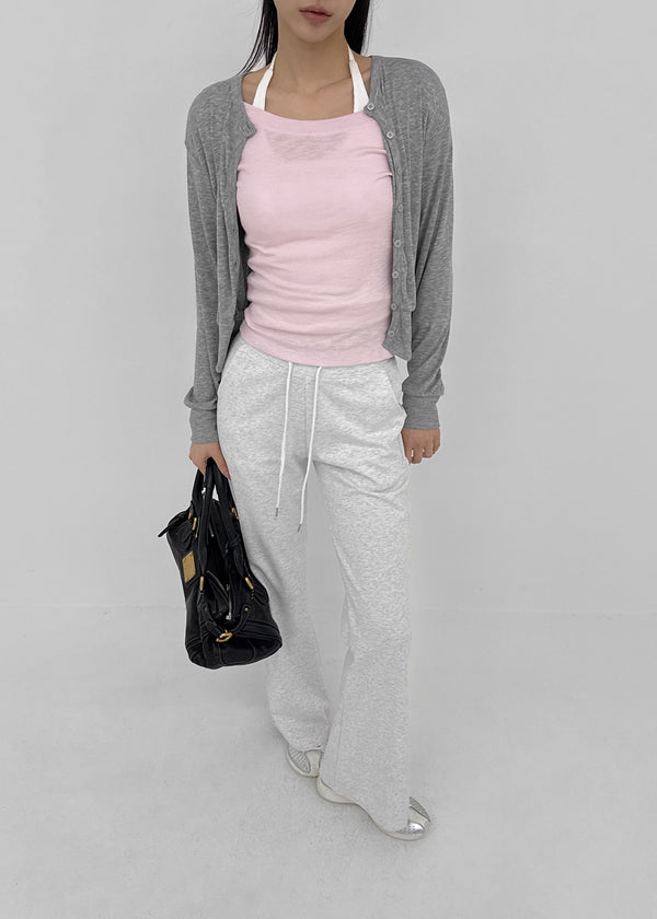 Hokori Wide U-Neck Sleeveless Tee