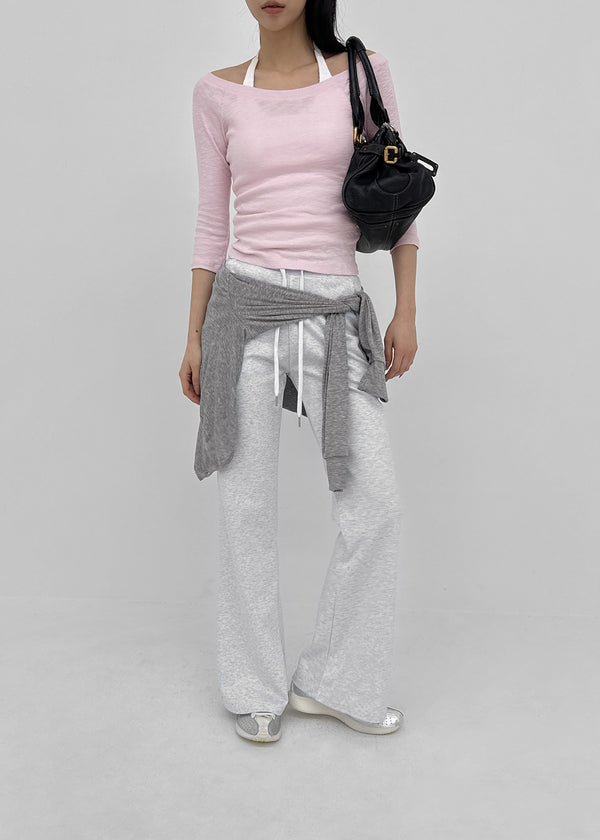 Hokori Wide U-Neck Sleeveless Tee