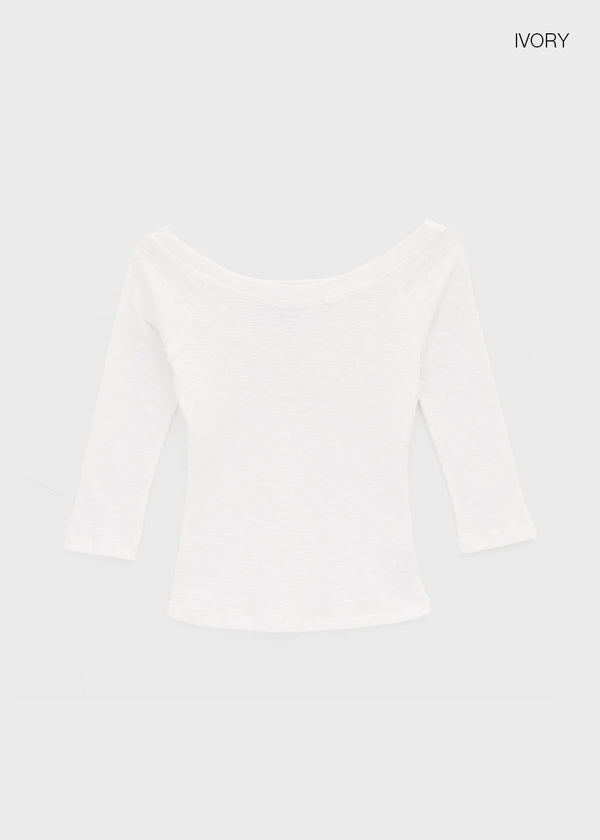 Hokori Wide U-Neck Sleeveless Tee