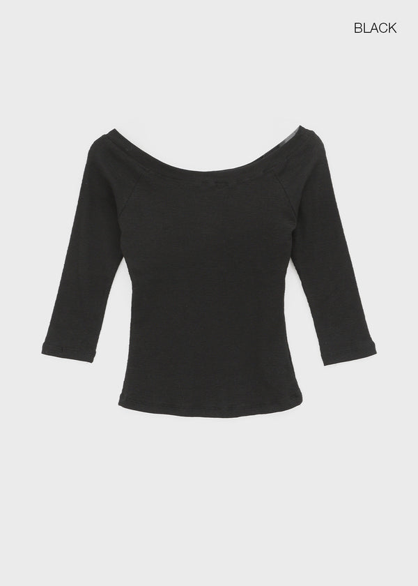 Hokori Wide U-Neck Sleeveless Tee