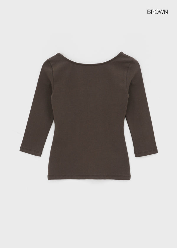 Hey Ya backless 3/4 Sleeve T-Shirt