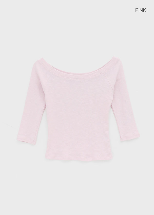 Hokori Wide U-Neck Sleeveless Tee