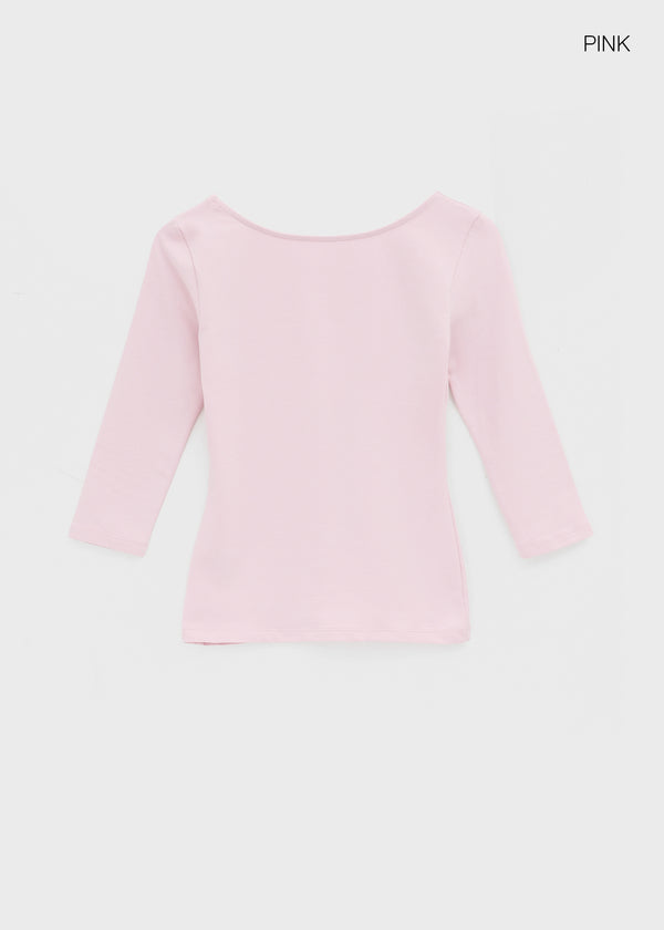 Hey Ya backless 3/4 Sleeve T-Shirt