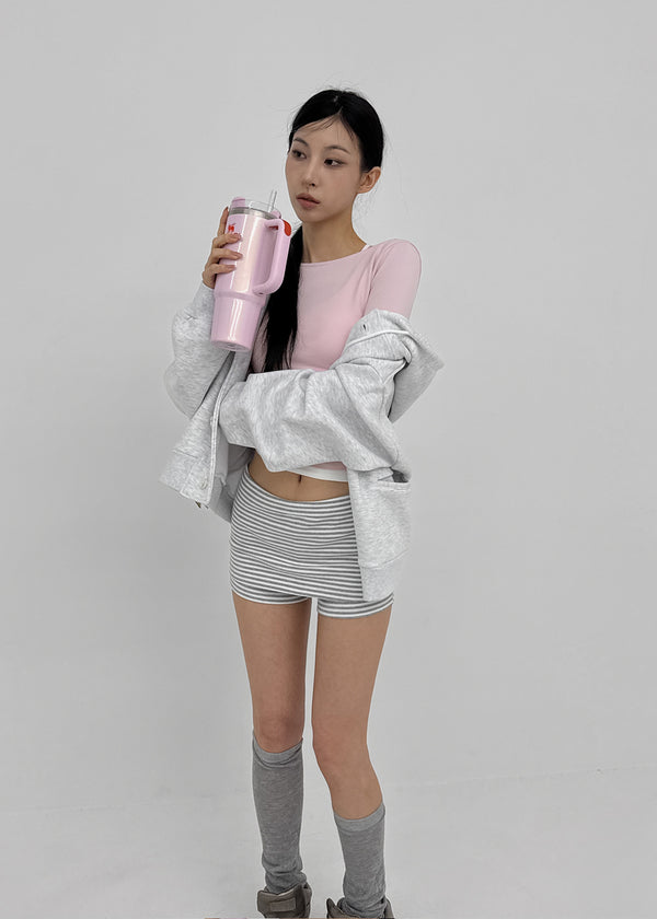 T-god Double Cotton Overfit Hooded Button Cardigan