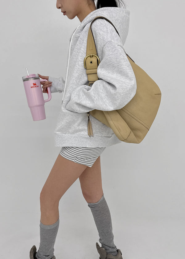 T-god Double Cotton Overfit Hooded Button Cardigan