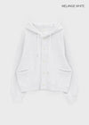 T-god Double Cotton Overfit Hooded Button Cardigan