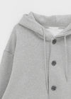 T-god Double Cotton Overfit Hooded Button Cardigan