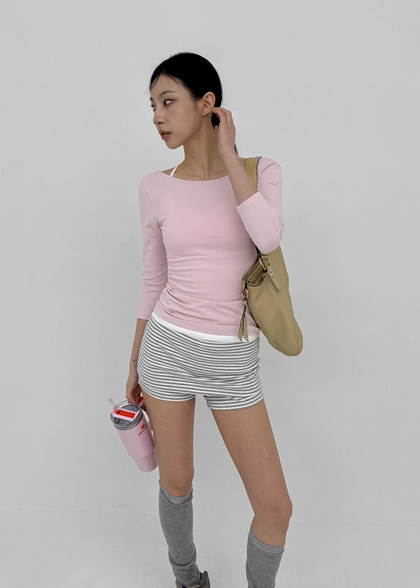 Hey Ya backless 3/4 Sleeve T-Shirt